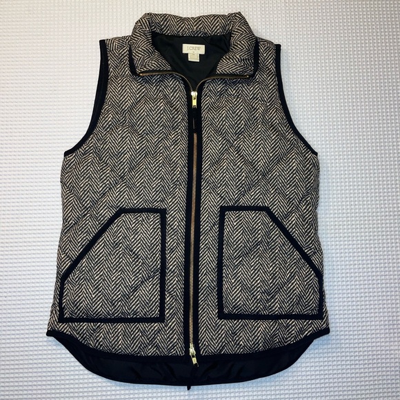 J. Crew Jackets & Blazers - J. Crew Black and White Herringbone Vest